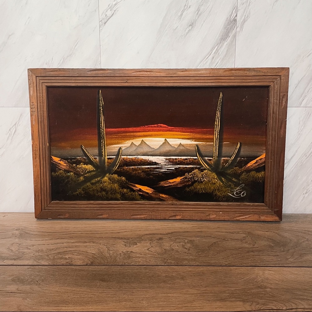 Vintage Black Velvet Painting (framed)